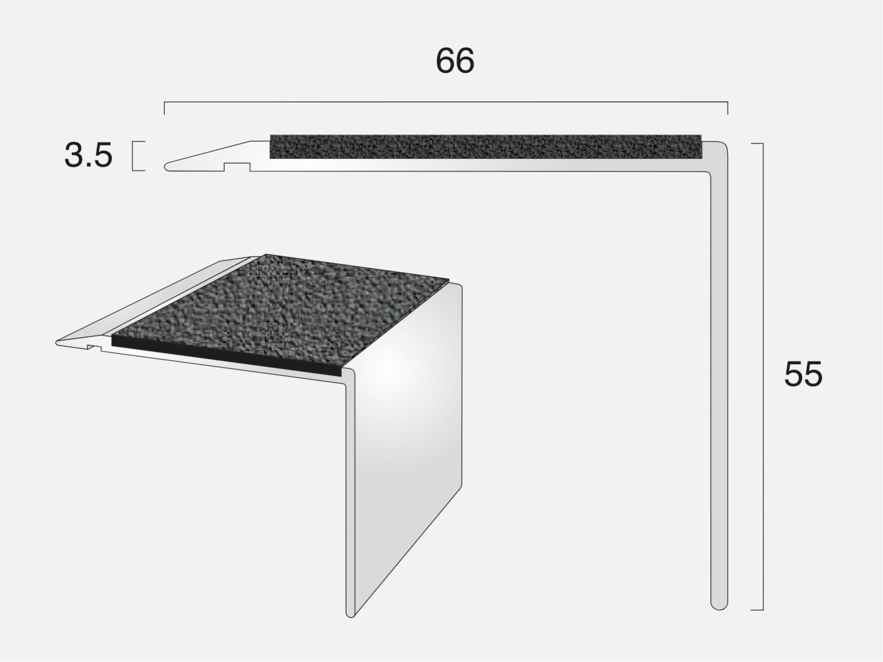 Olympic AN15/55 Heavy Duty Stair Nosing