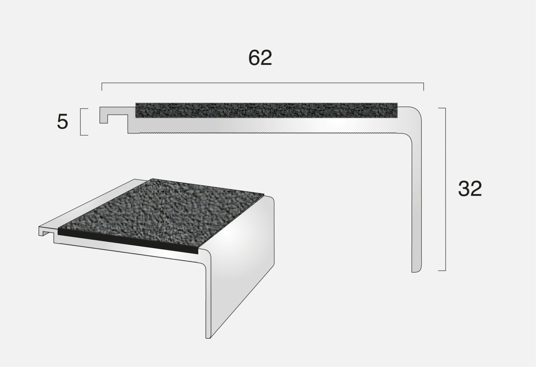 Olympic AN51 Heavy Duty Stair Nosing