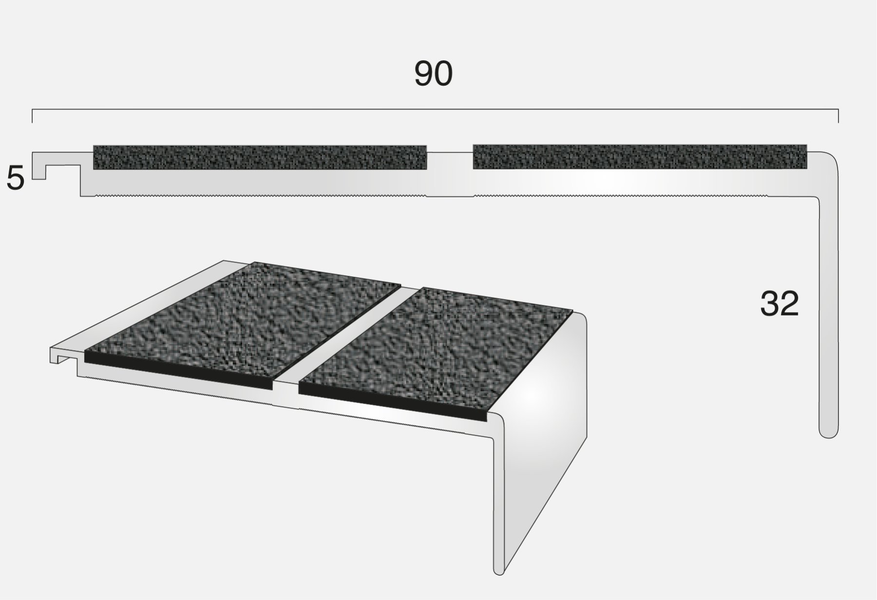 Olympic  AN52 Heavy Duty Stair Nosing