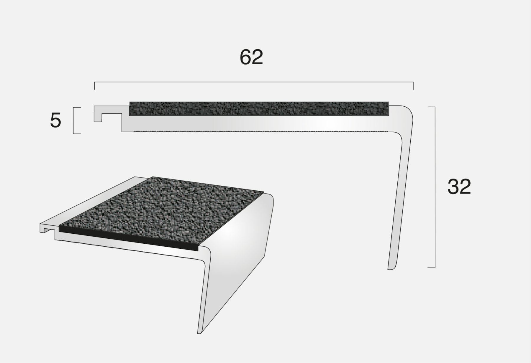 Olympic AN61 Heavy Duty Stair Nosing