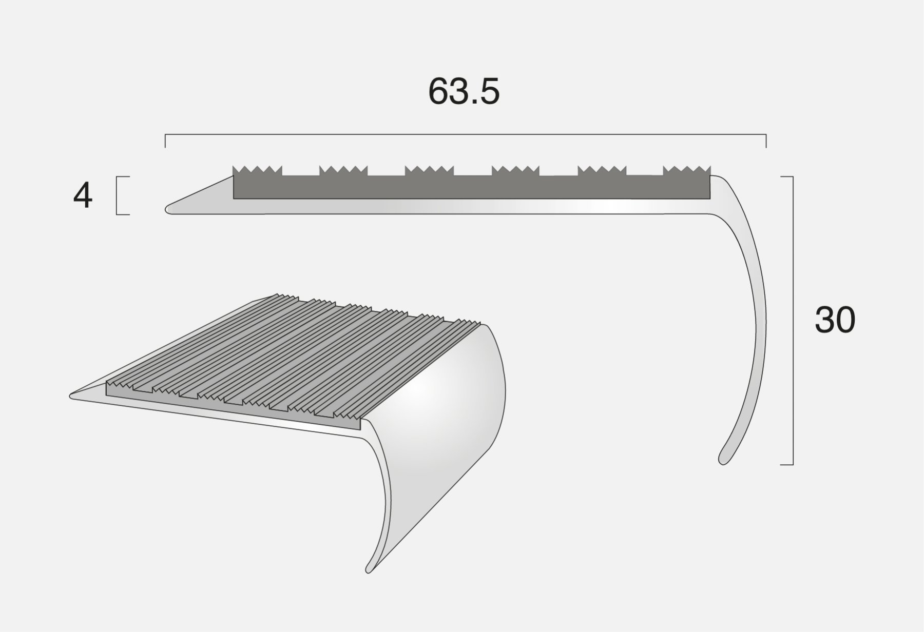 AN14 Bullnose Stair Nosing