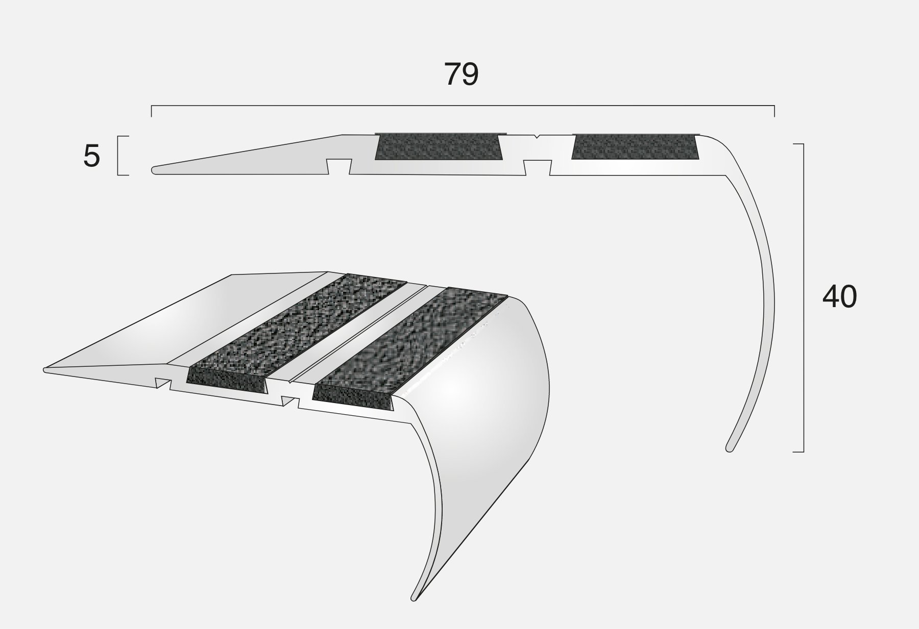 Olympic 70 Heavy Duty Stair Nosing