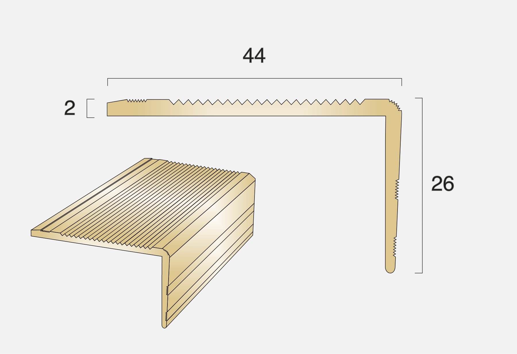 BN9 Square Back Stair Nosing