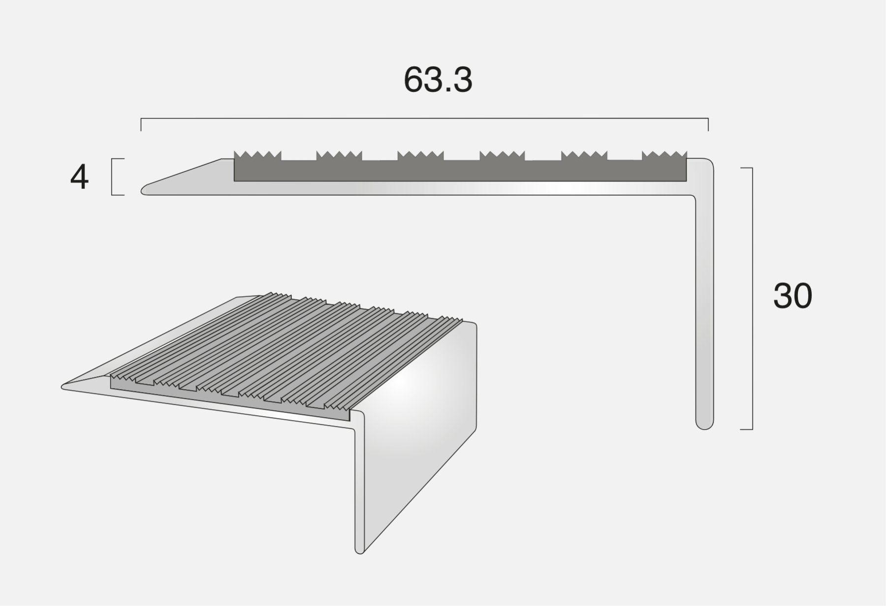 AN15 Square Back Stair Nosing