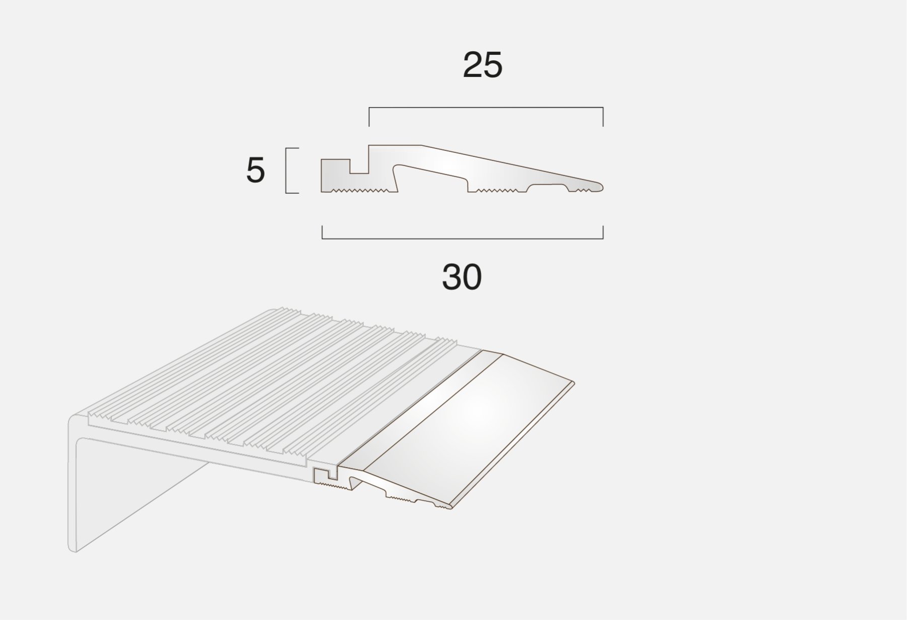 ANRE25 Ramp Edge Stair Nosing