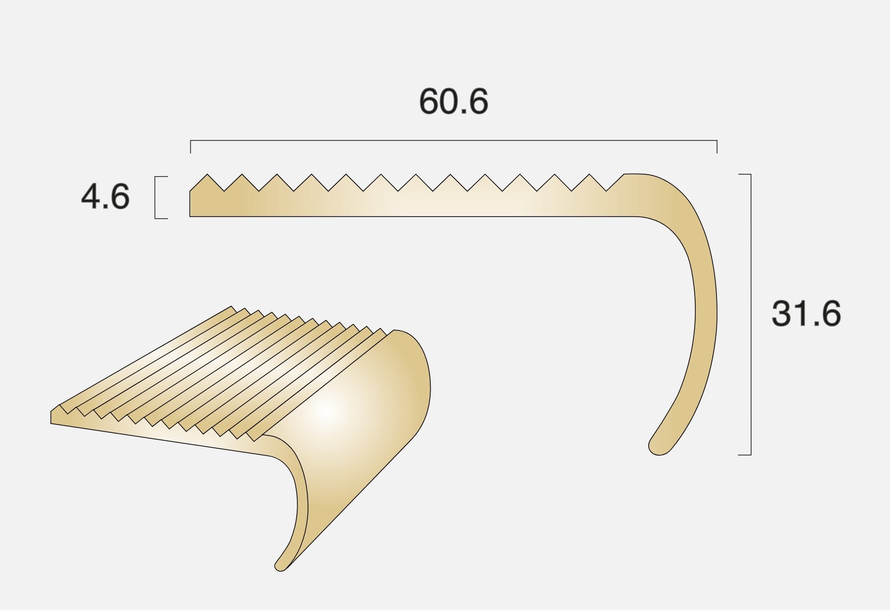 BN2 Bullnose Stair Nosing