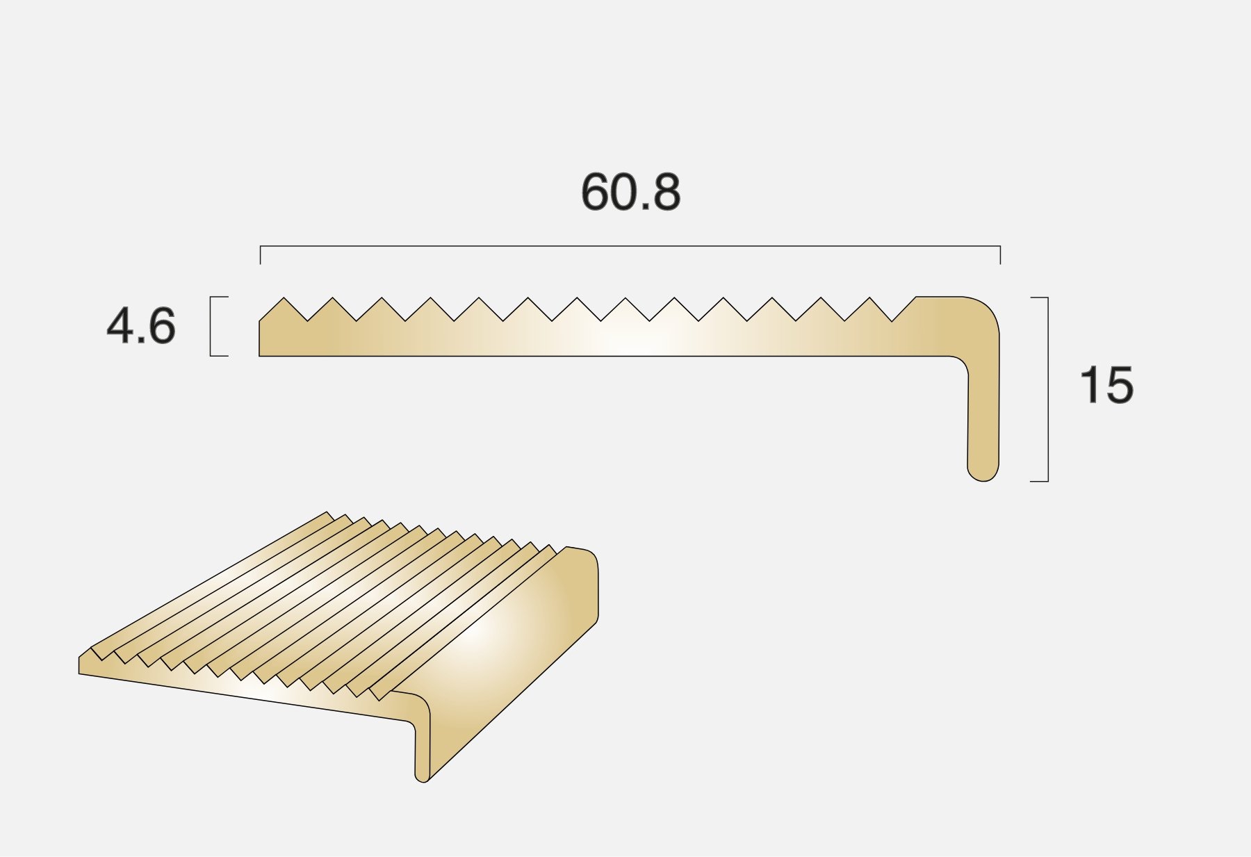 BN4 Square Back Stair Nosing