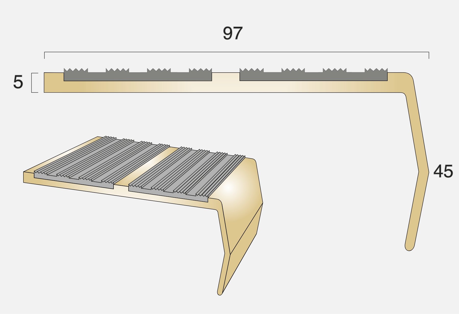 BN52 Bullnose Stair Nosing